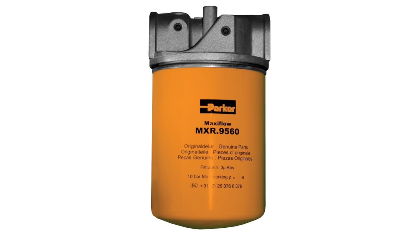 Parker Maxiflo series 10bar 1-1/4in Hydraulic Filter, 180L/min max, 10μm filtration size