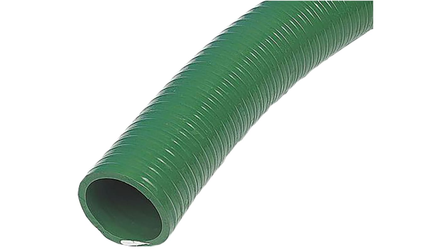 Merlett Plastics Hose, PVC, 5in ID, Green, 10m