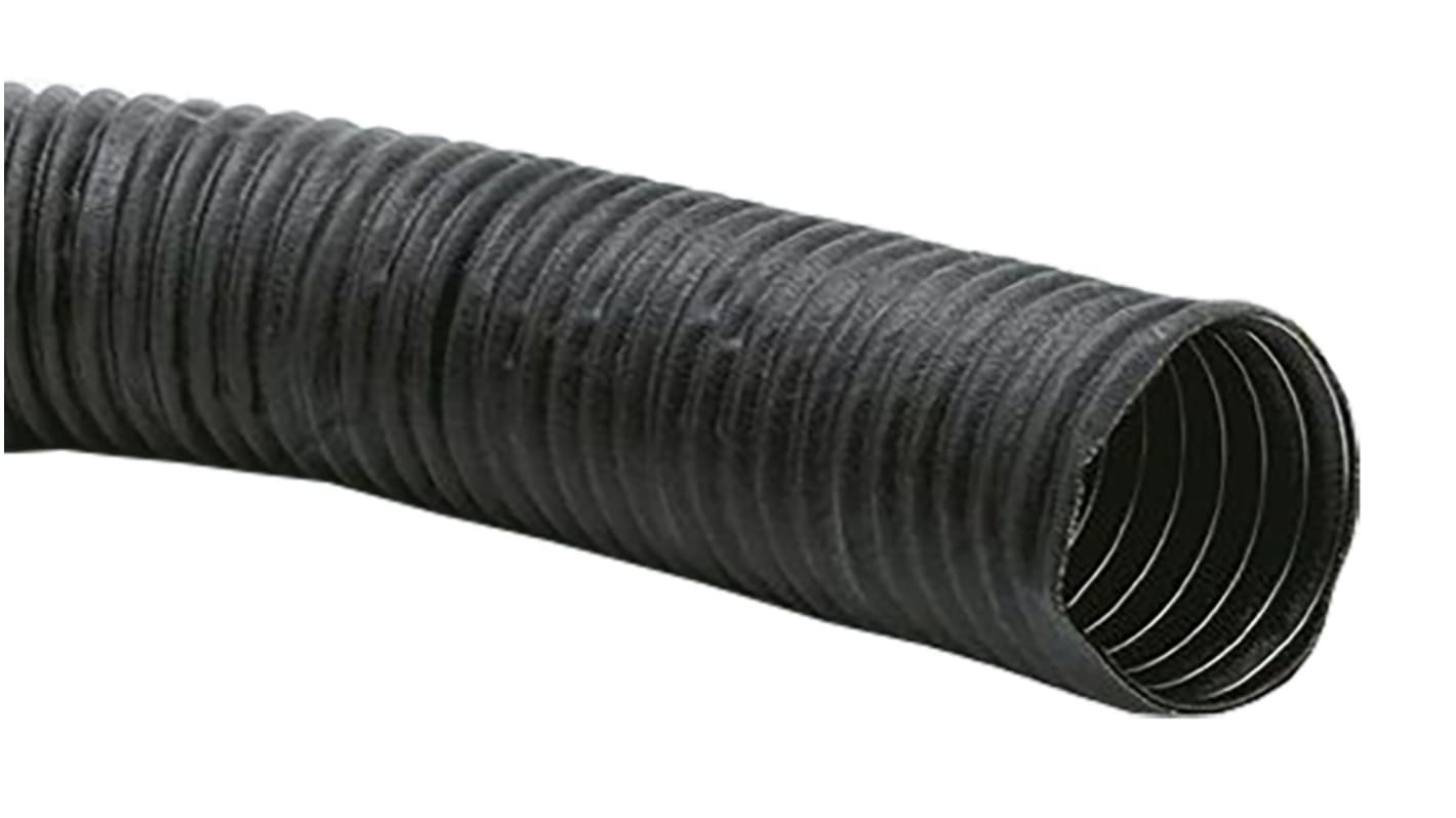 Contitech Black NEOPRENE Flexible Ducting, 2m, 65mm Bend Radius