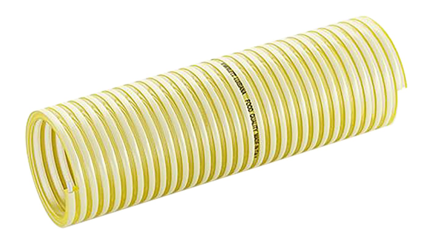 Manguera reforzada Contitech de PVC Amarillo, long. 10m, Ø int. 100mm, para Alimentos