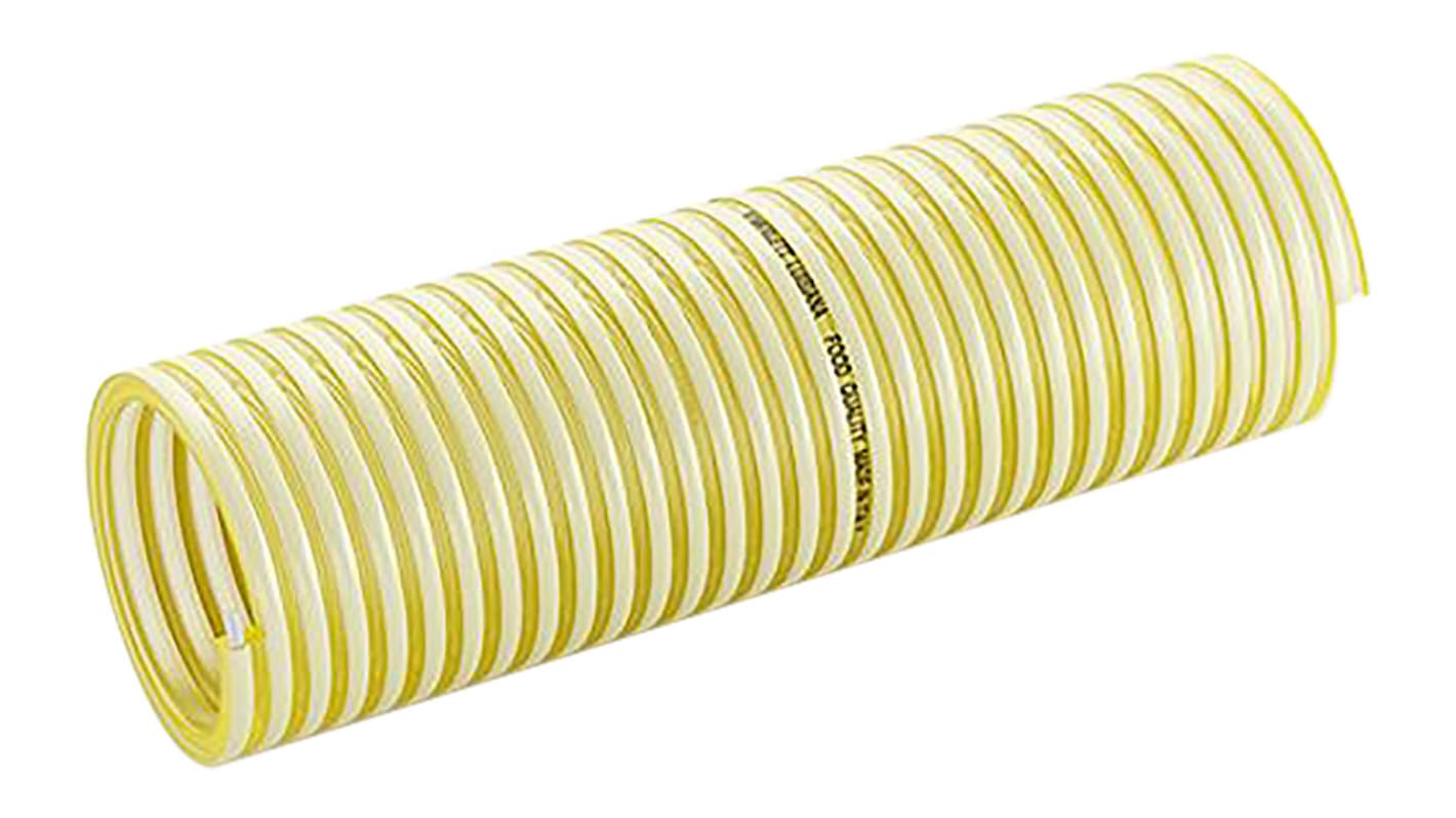 Contitech Luisiana Schlauch, Ø 20mm 26.2mm Gelb PVC Übertragung, Vakuum 8 bar für Lebensmittel x 10m