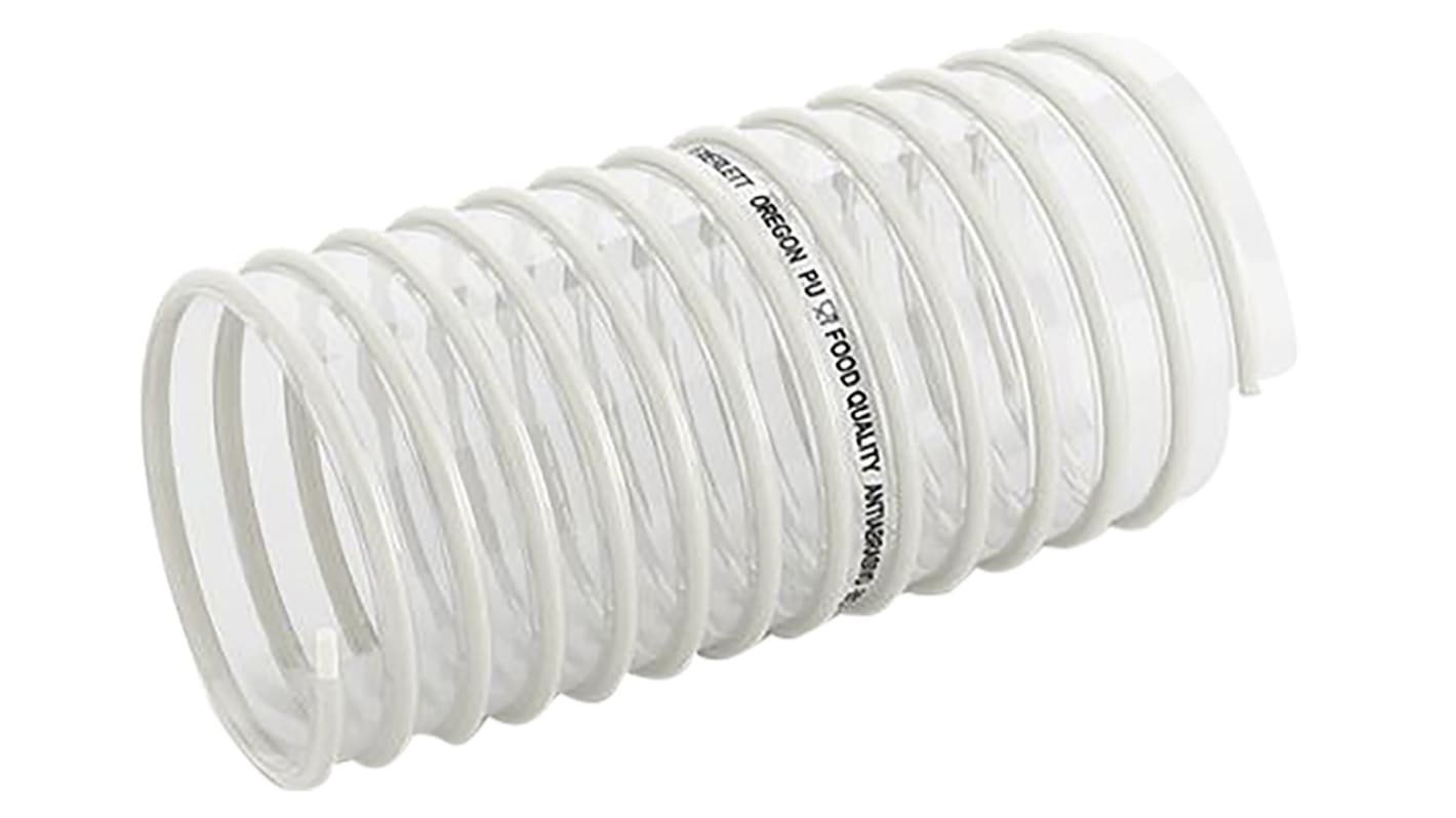 Contitech Clear PVC Reinforced Flexible Ducting, 10m, 100mm Bend Radius