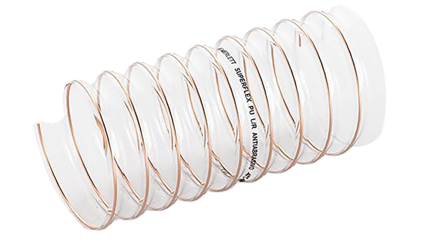 Contitech Clear PUR Reinforced Flexible Ducting, 5m, 12mm Bend Radius