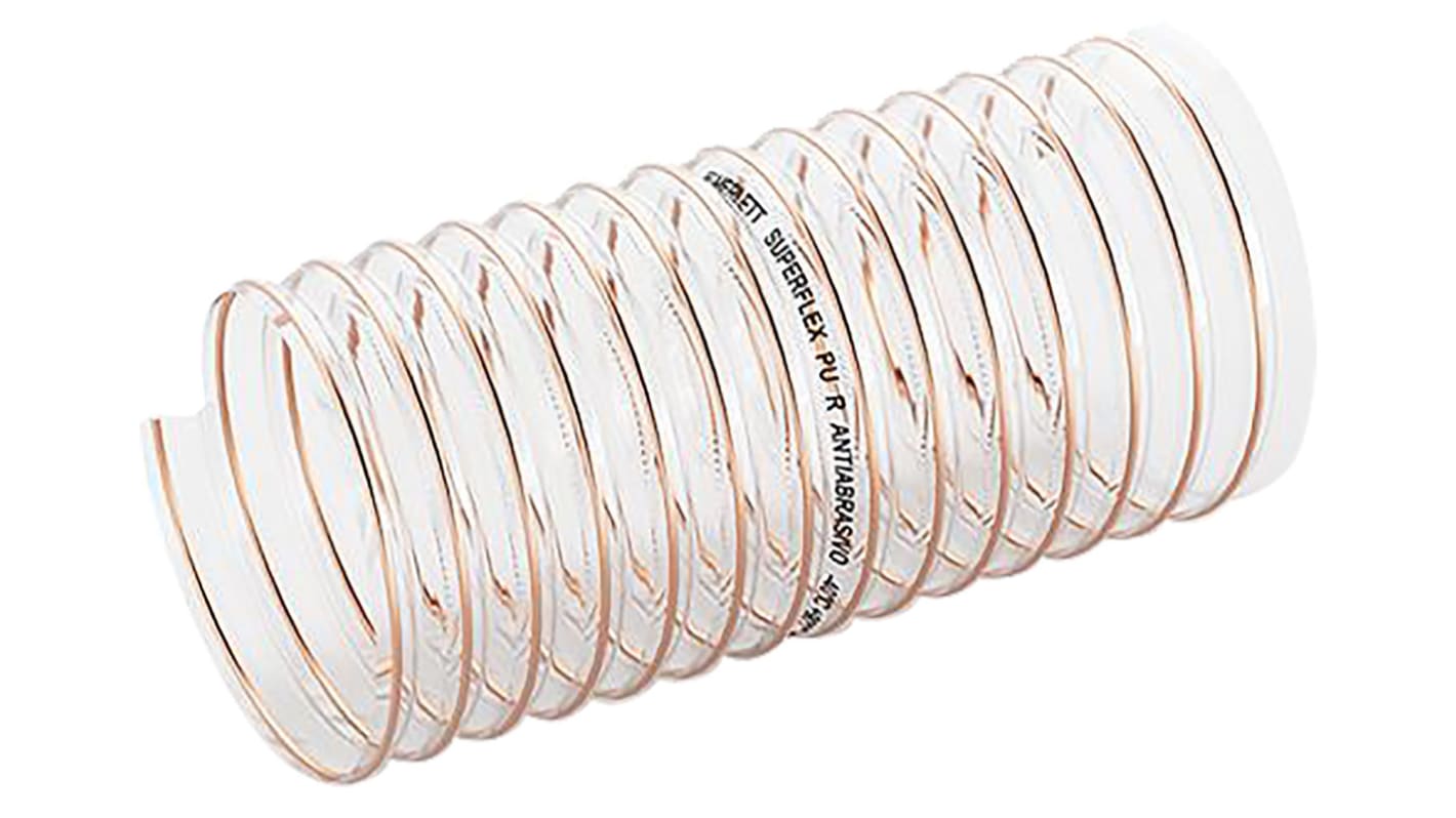 Contitech Clear PUR Reinforced Flexible Ducting, 10m, 38mm Bend Radius