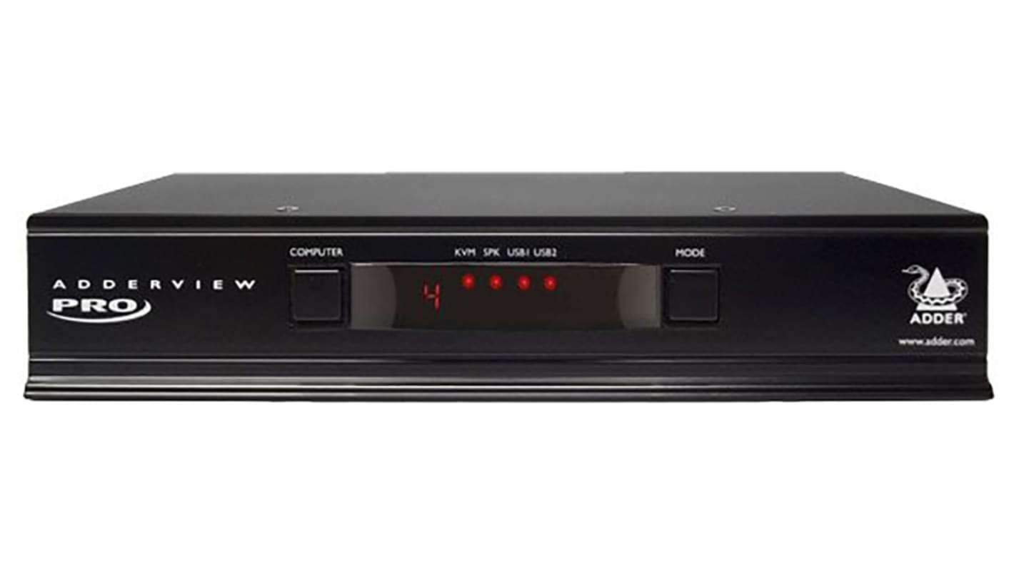 Adder 5 Port KVM Switch, 2048 x 1080 (2K), 2560 x 1600 (WQXGA) Maximum Resolution