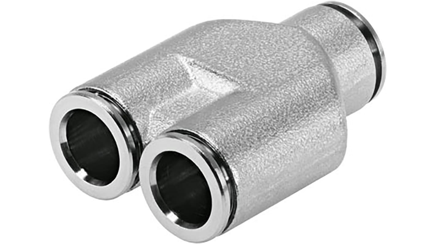 Festo NPQH Series Y Tube-to-Tube Adaptor, Push In 8 mm to Push In 6 mm, Tube-to-Tube Connection Style, 578414