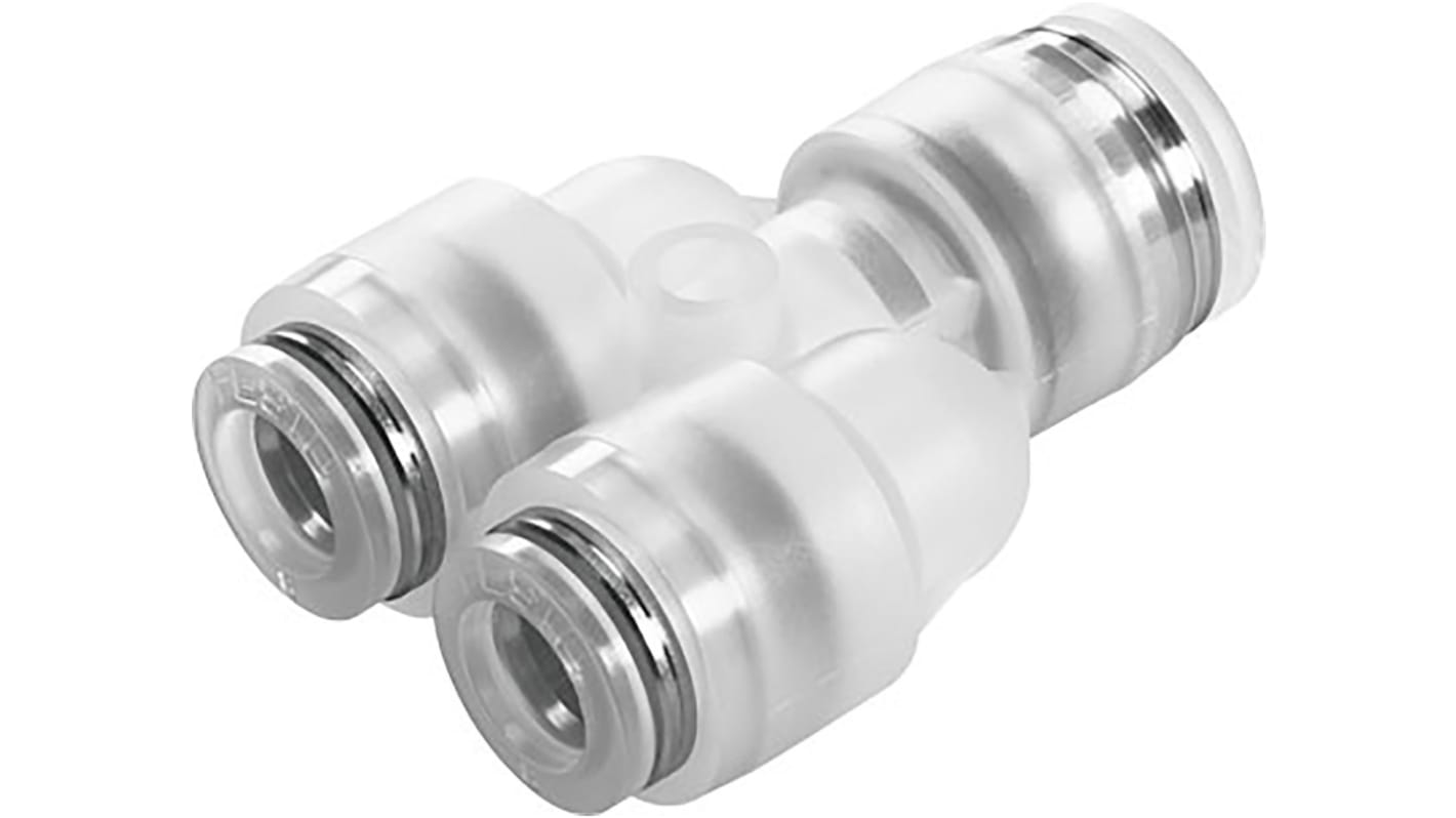 Adaptateur tuyau à tuyau en Y Festo NPQP vers Enfichable 10 mm Enfichable, 12 mm