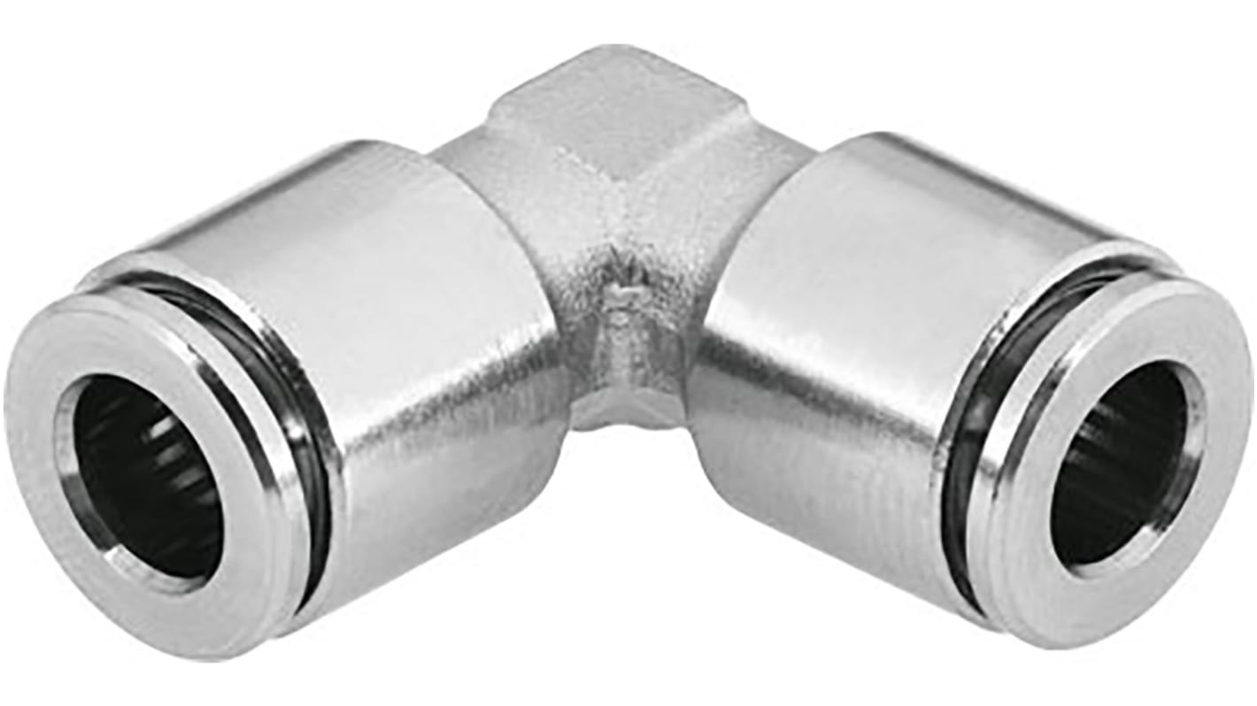 Festo Elbow Tube-toTube Adaptor, Push In 12 mm to Push In 12 mm, Tube-to-Tube Connection Style, 578274