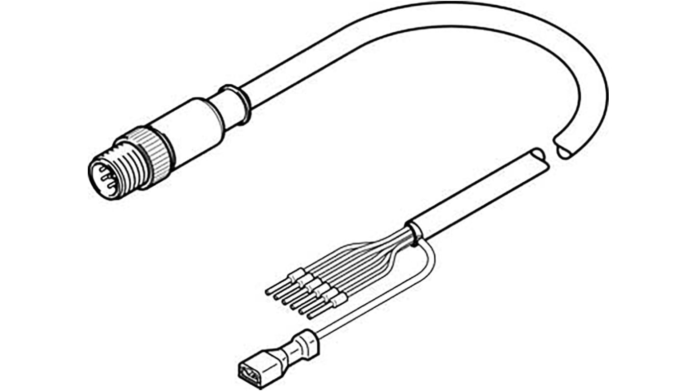Kabelové vedení, řada: NEBM, Kabel, pro použití s: Regulátor motoru CMMS-ST, Krokový motor EMMS-ST-28