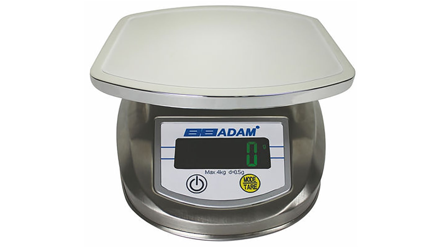 Adam Equipment Co Ltd Weighing Scale, 4kg Weight Capacity, With RS Calibration