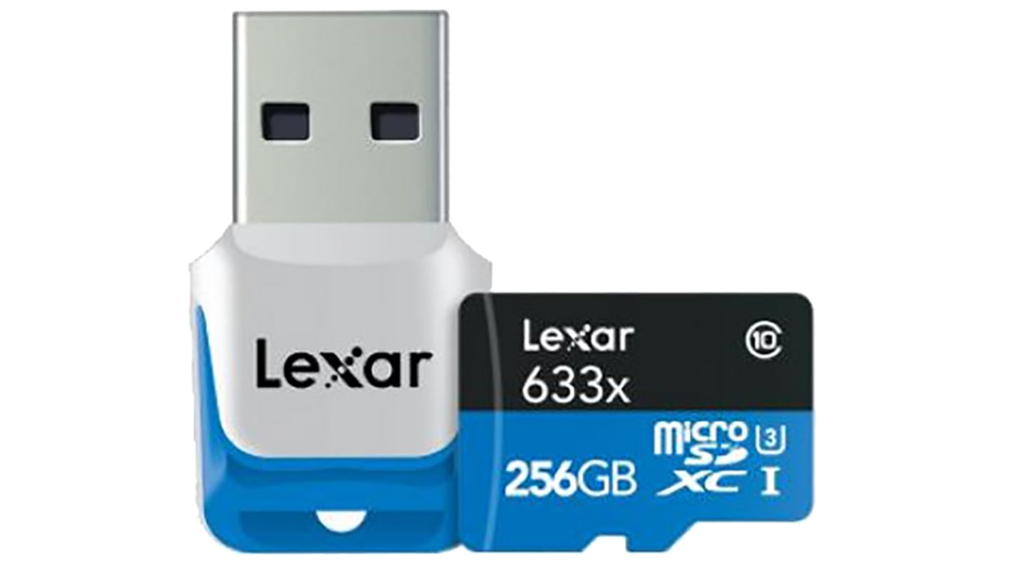 Lexar 256GB Industrial MicroSDXC Micro SD Card, Class 10, UHS-1 U1