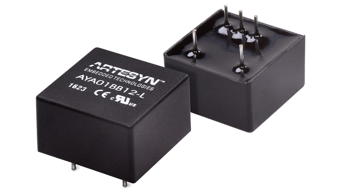 DC-DC převodník 3W, výstup: ±15V dc ±100mA 1.5kV dc, Vin 4,5 → 10 V DC