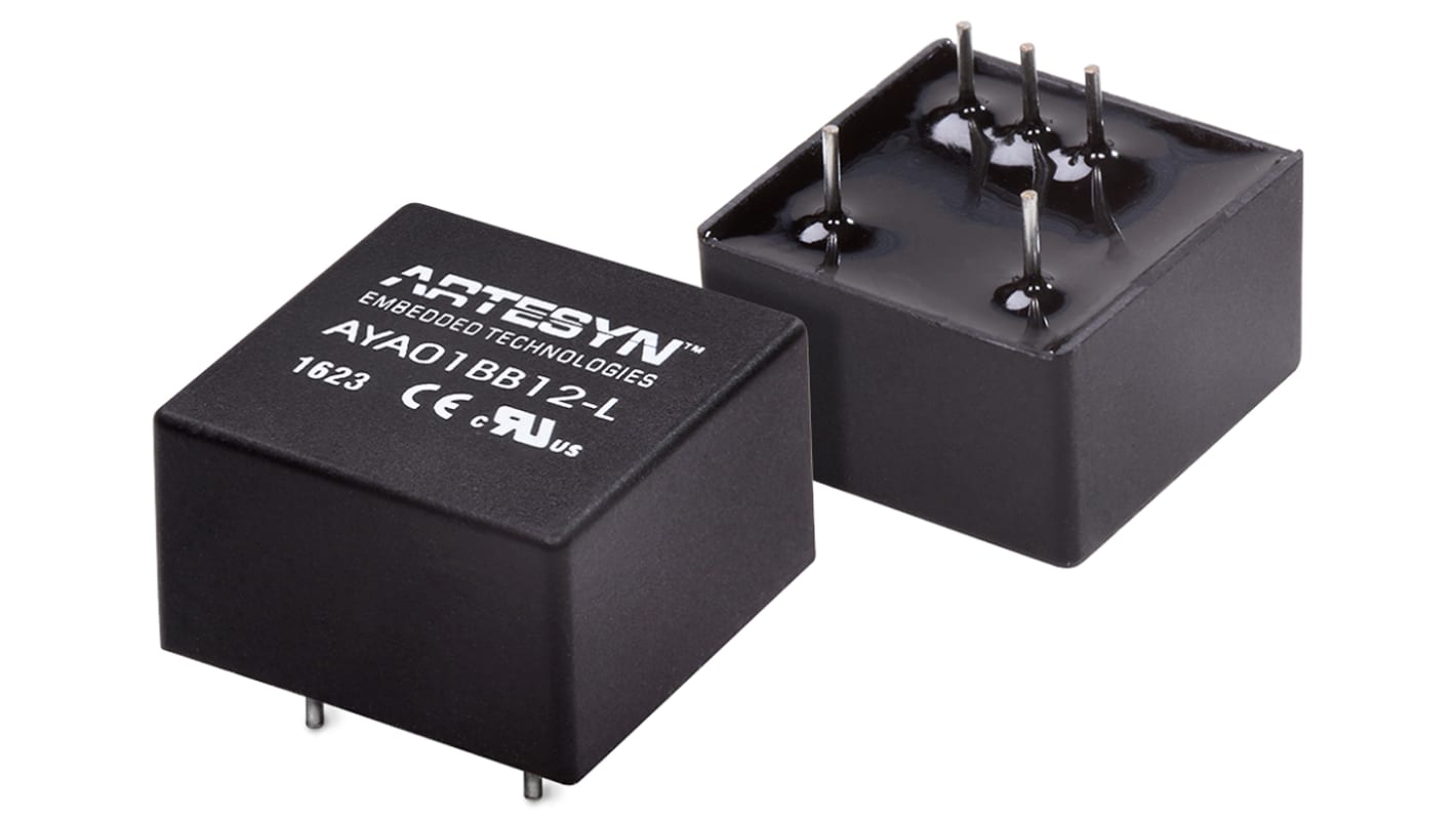 Artesyn Embedded Technologies DC-DCコンバータ Vout：5V dc 9 → 18 V dc, 3W, AYA01AA12-L