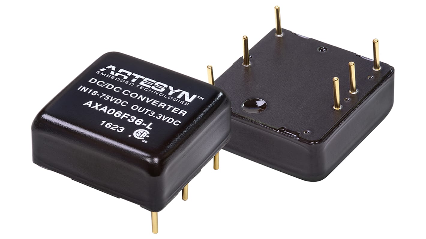 Artesyn Embedded Technologies AXA Isolated DC-DC Converter, ±12V dc/ ±1.04A Output, 18 → 75 V dc Input, 25W,