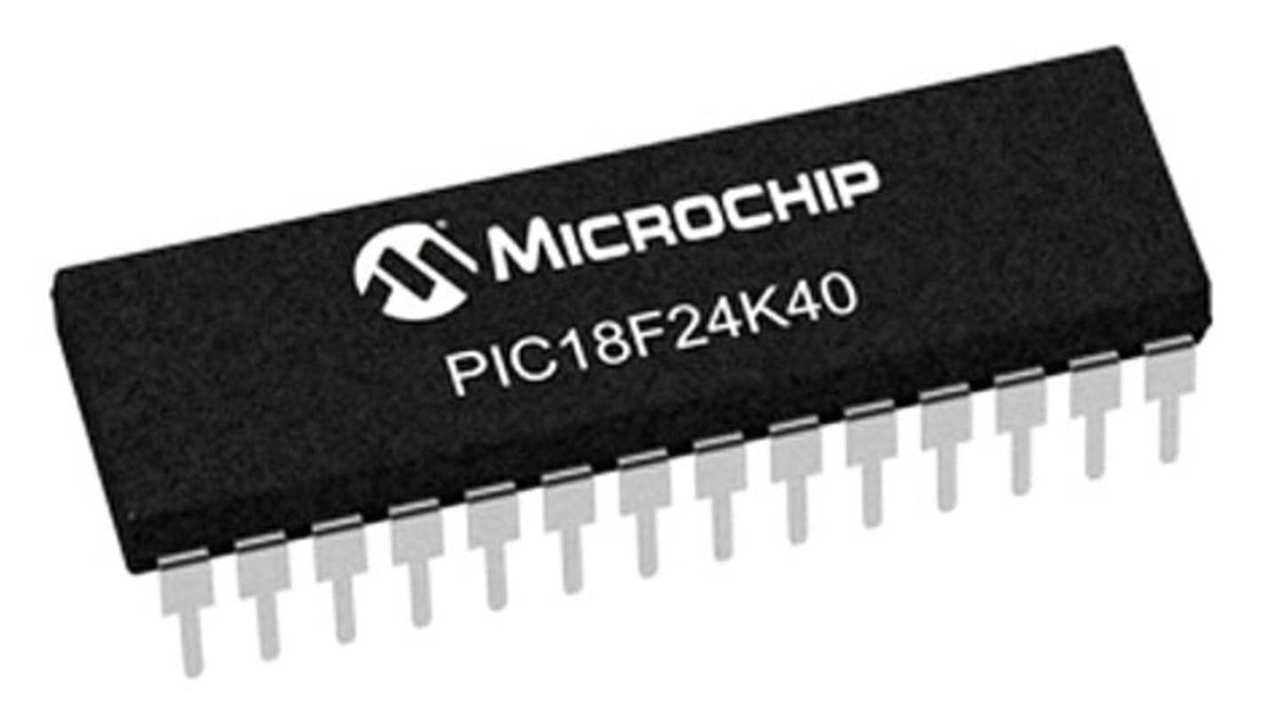 Microchip PIC18F24K40-I/SP, 8bit PIC Microcontroller, PIC18F, 64MHz, 16 kB Flash, 28-Pin SPDIP