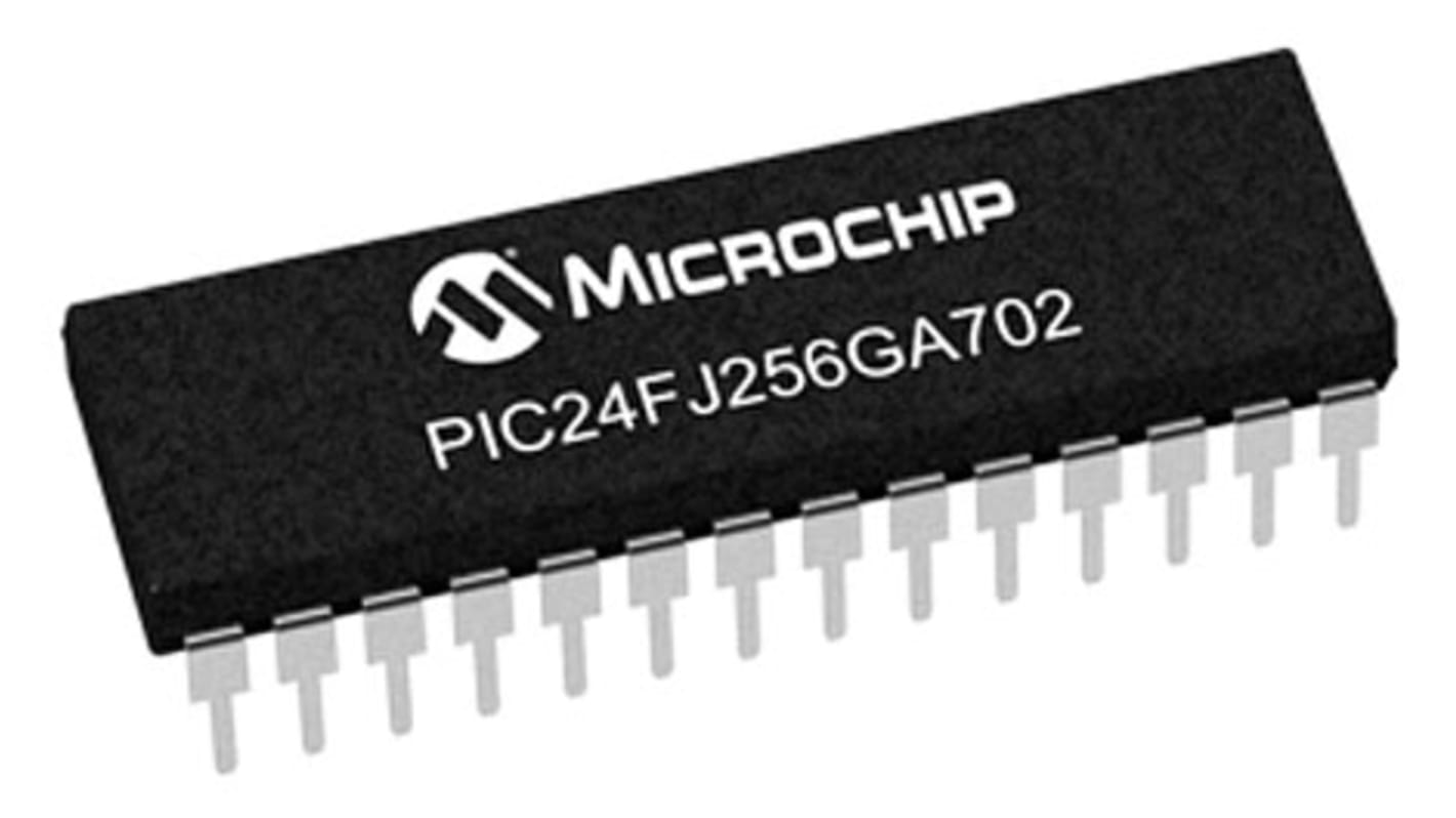 Microcontrôleur, 16bit, 16 Ko RAM, 256 ko, 32MHz, SPDIP 28, série PIC24FJ