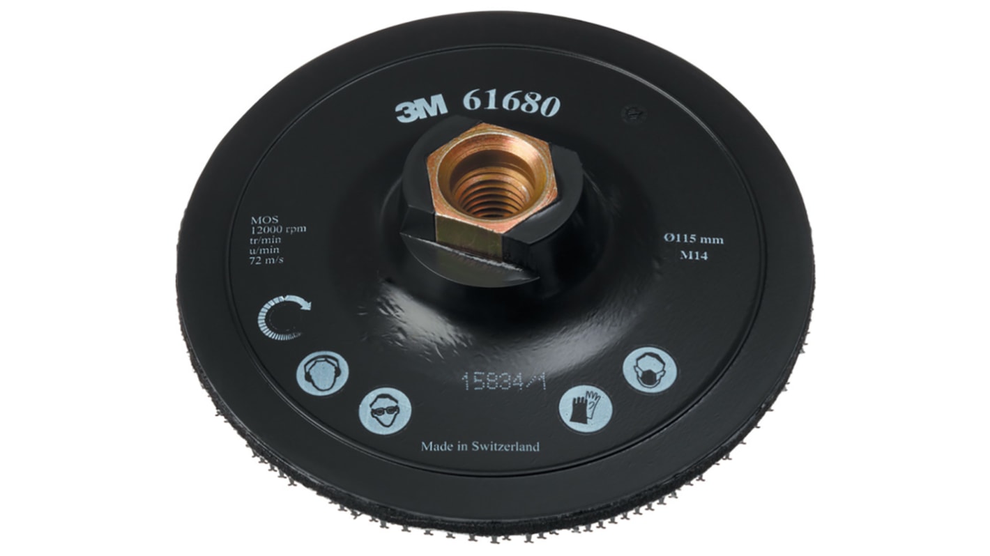 Podložný talíř se středovým kolíkem 12000rpm průměr 115mm 3M Scotch-Brite