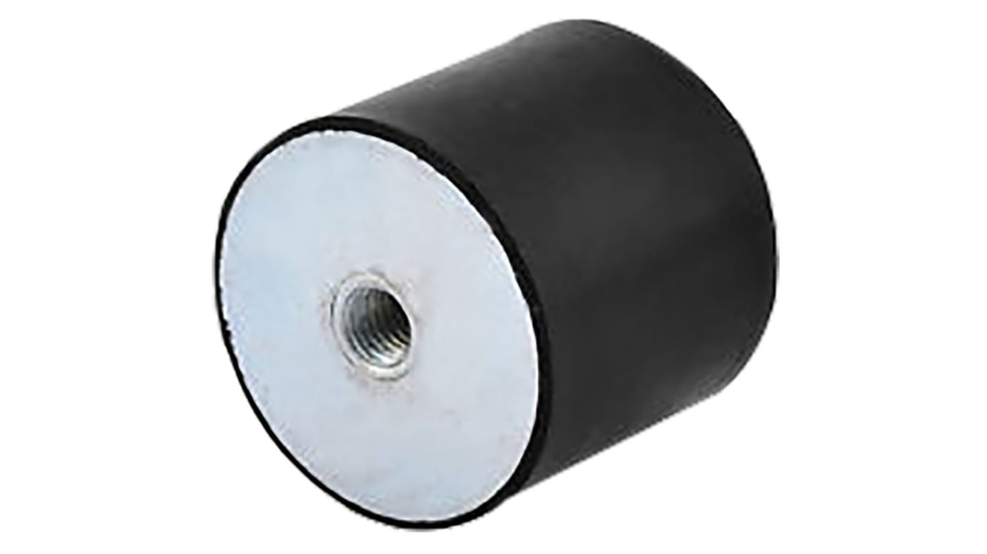 Supporto antivibrazione RS PRO in Gomma, M12, Ø 75mm, H. 55mm, 270.24kg