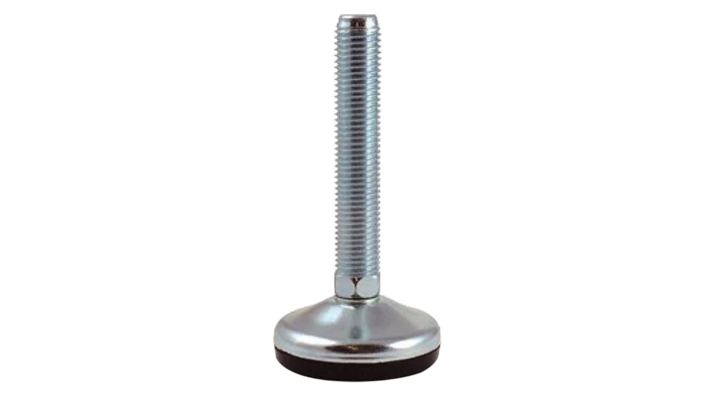 RS PRO M16 Rubber Adjustable Foot, 1500kg Static Load Capacity 10° Tilt ...