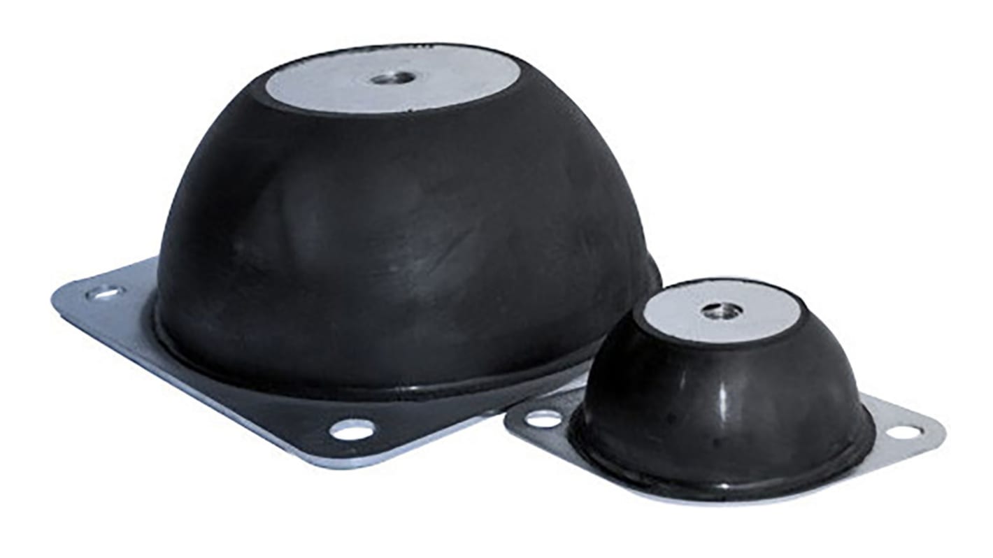 RS PRO Round M12 Anti Vibration Mount with 500 Compression Load RS