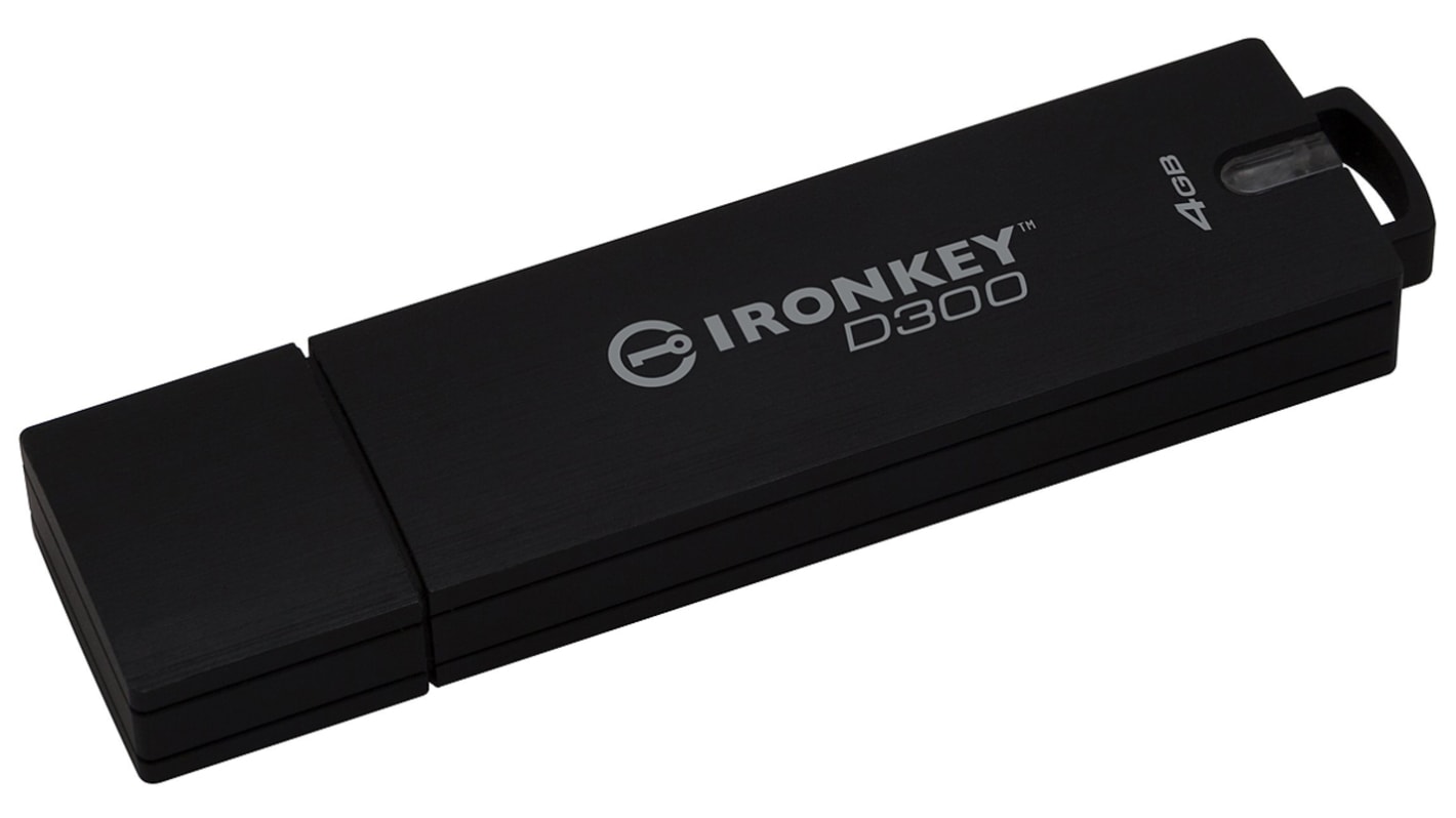 Kingston, USB-Stick, 4 GB, USB 3.0, IronKey D300, 140-2 Level 3