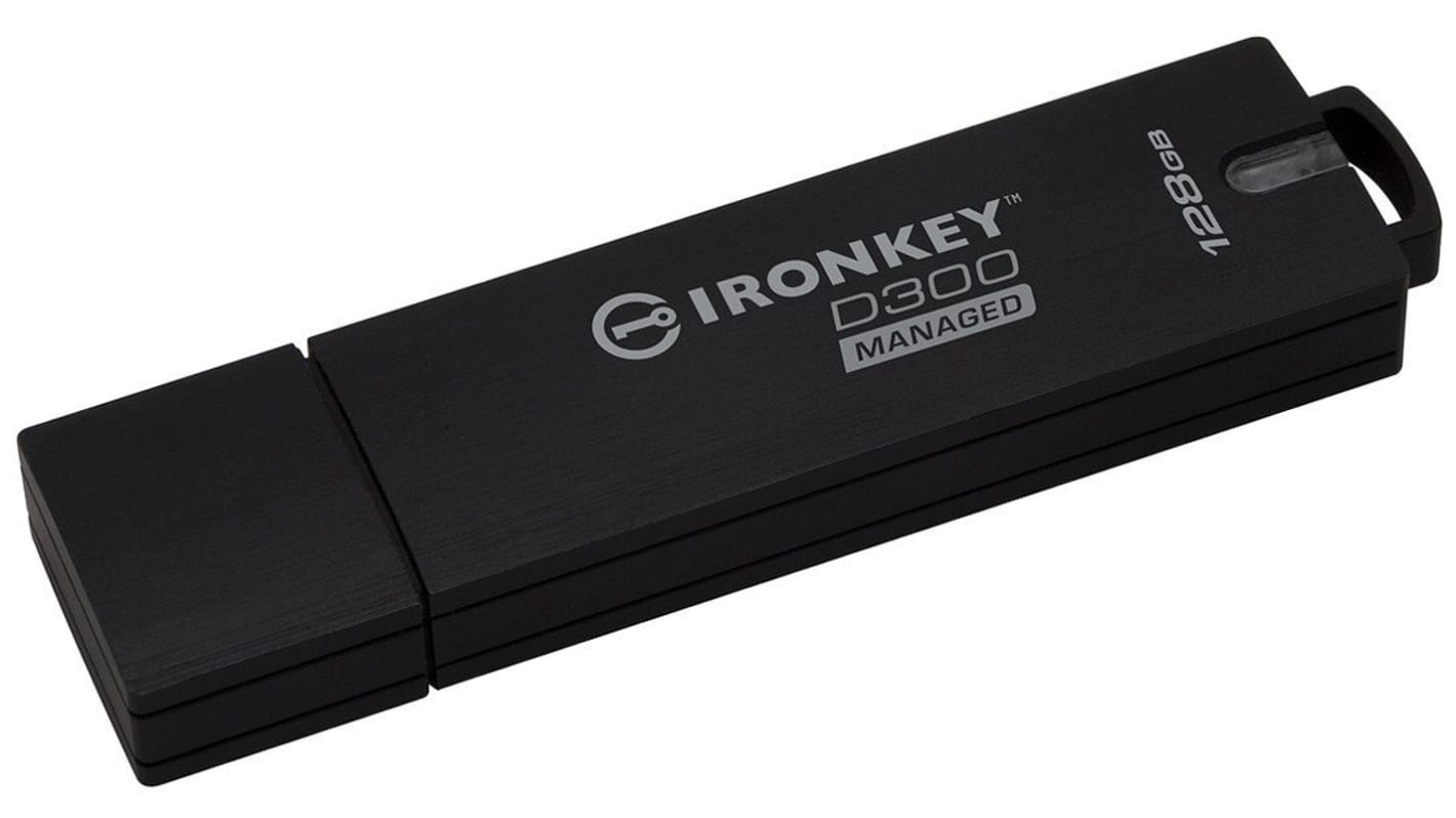 Clé USB Kingston IronKey D300 140-2 niveau 3, 128 Go, USB 3.0