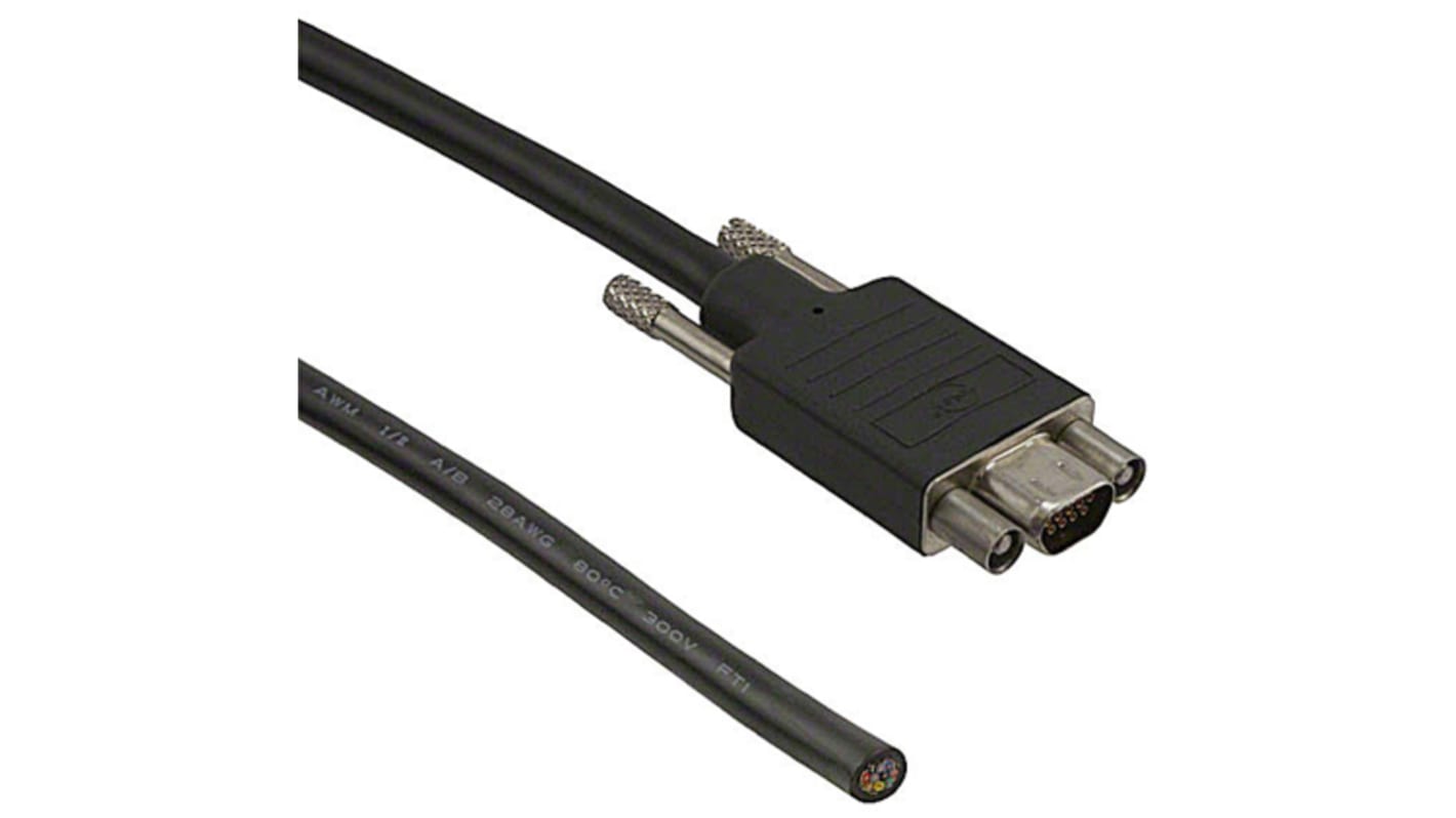 Molex D-sub csatlakozó CMD sorozat 1.27mm távolság, Egyenes, Nő, Előre bekötött lezárású, 600.0 V, 1A