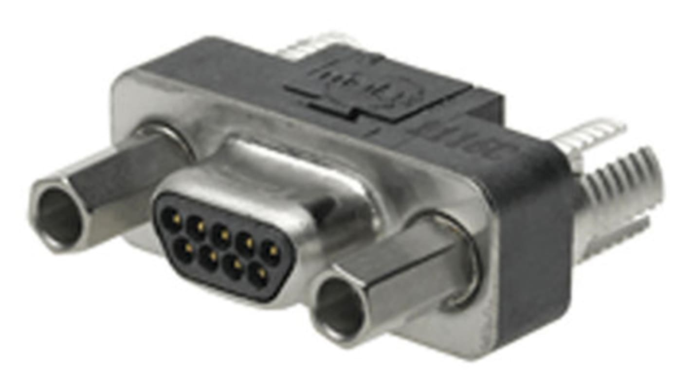 Molex D-Sub konnektor, stik, 9-Polet, CMD Serien, 1.27mm benafstand, Lige, Hulmontering, Lodde terminering, 600,0 V., 1A