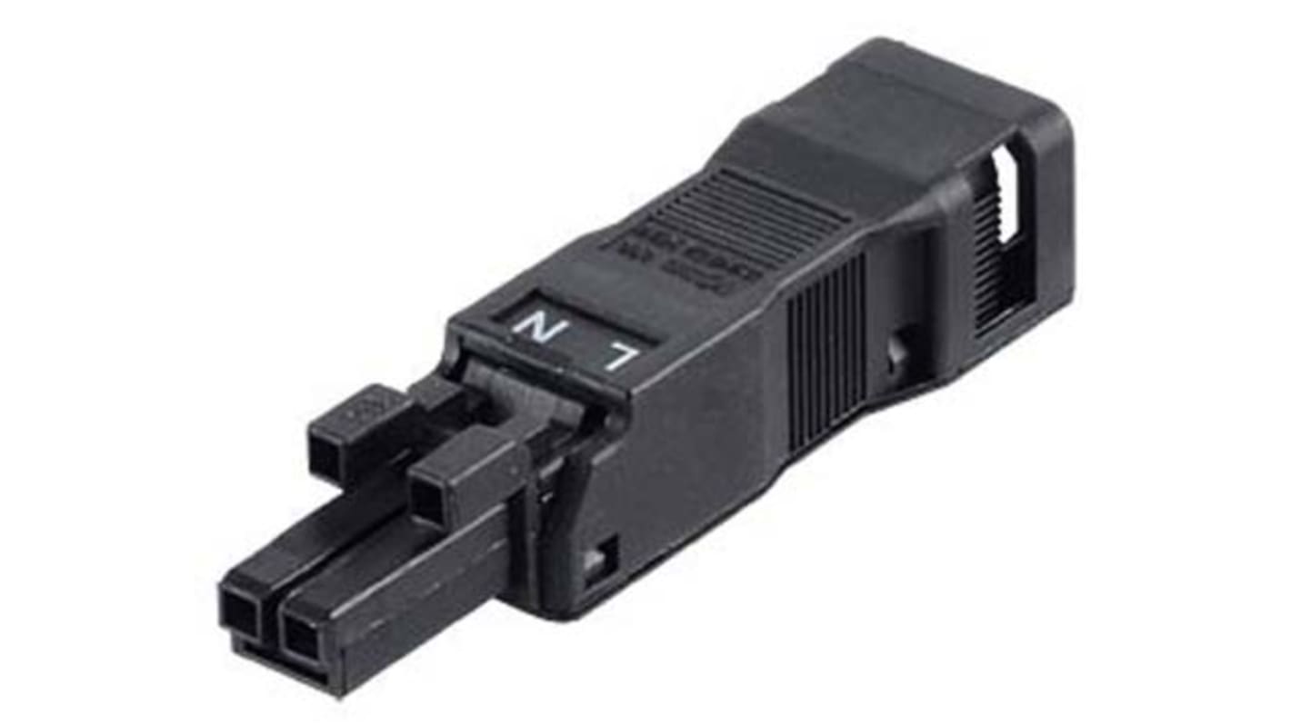 Conector de iluminación Hembra 890, 2 Polos, Montaje de Cable, 250 V, 16A, IP40