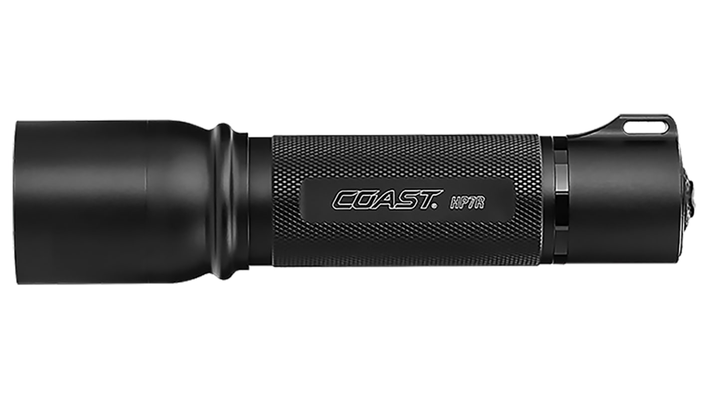 Coast HP7R Akku Taktische Taschenlampe LED Schwarz im Alu-Gehäuse , 300 lm / 352 m, 156 mm