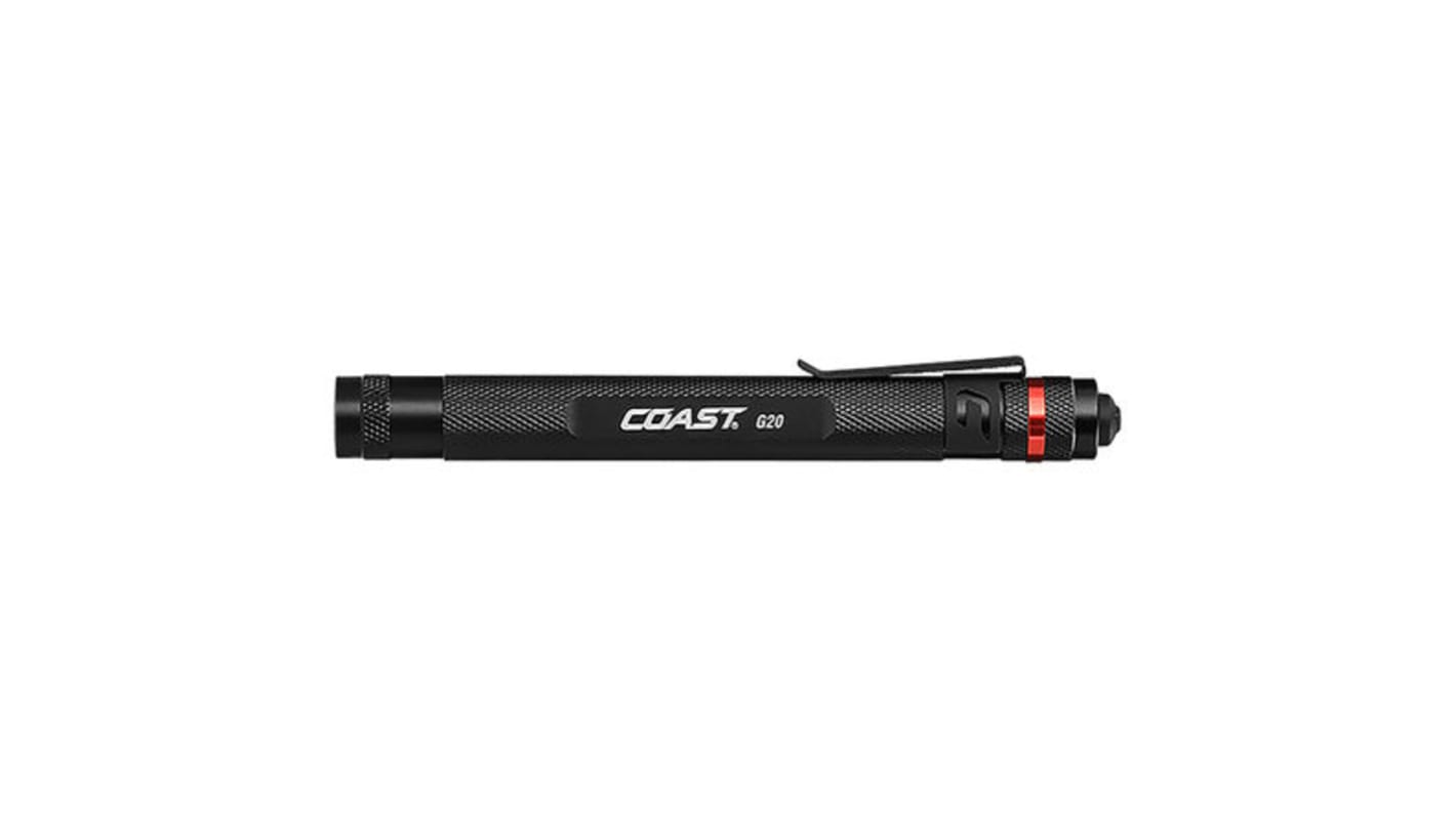 Coast G20 Stift-Taschenlampe LED Schwarz im Alu-Gehäuse , 36 lm / 22 m, 144 mm