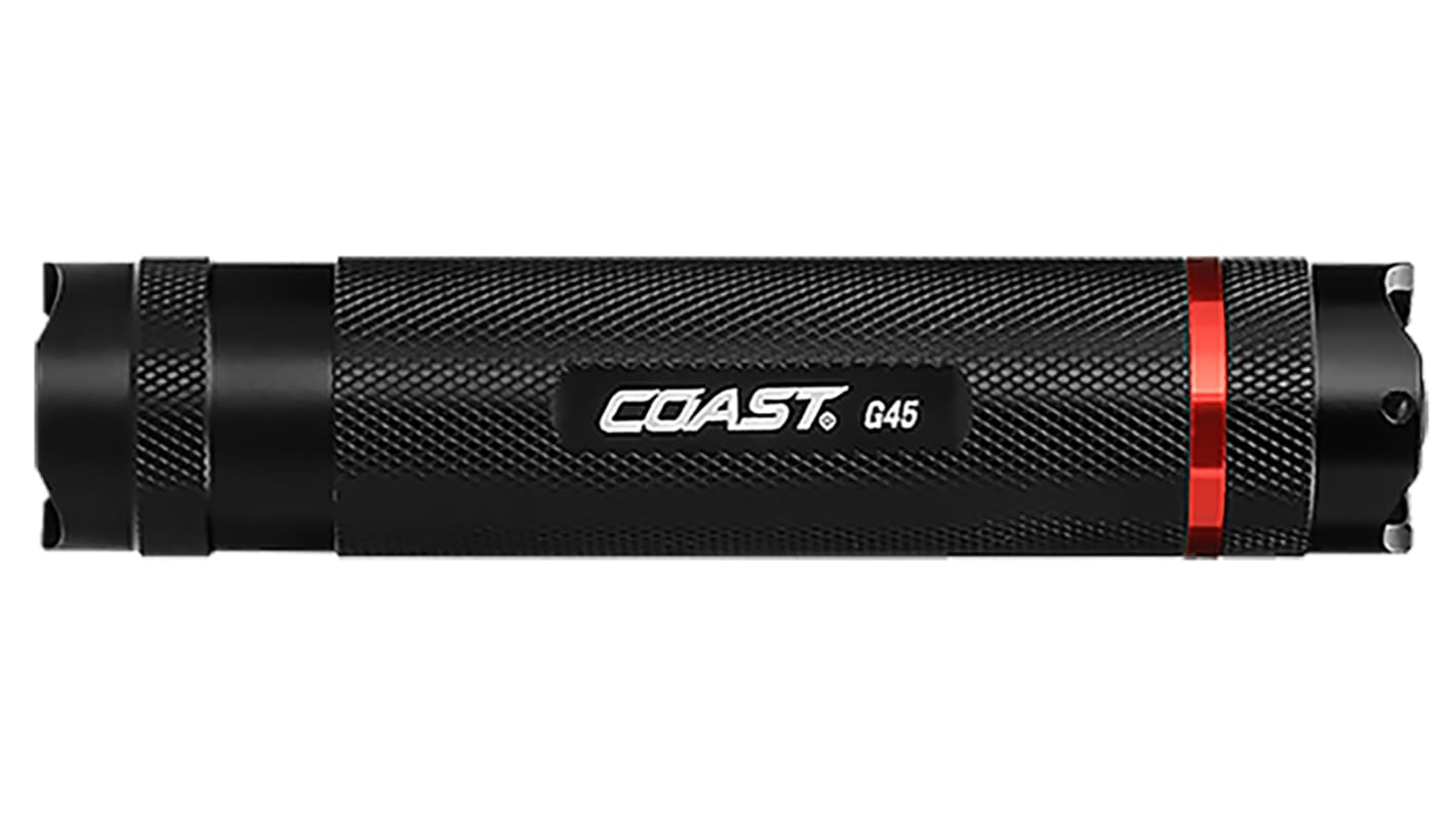 Coast G45 Zseblámpa LED Zseblámpa, Alumínium, 150 lm, Fekete Elemlámpa 102g Nem