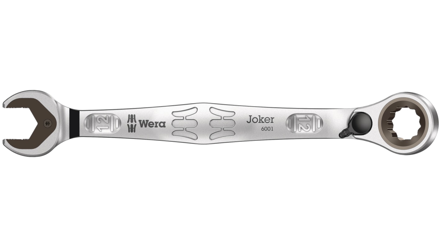 Wera Joker Series Combination Ratchet Spanner, 12mm, Metric, Double Ended, 171 mm Overall