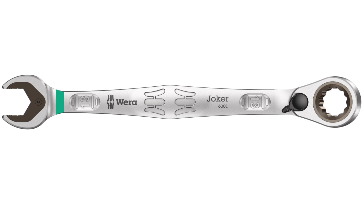 Wera Joker Series Combination Ratchet Spanner, 13mm, Metric, Double Ended, 179 mm Overall