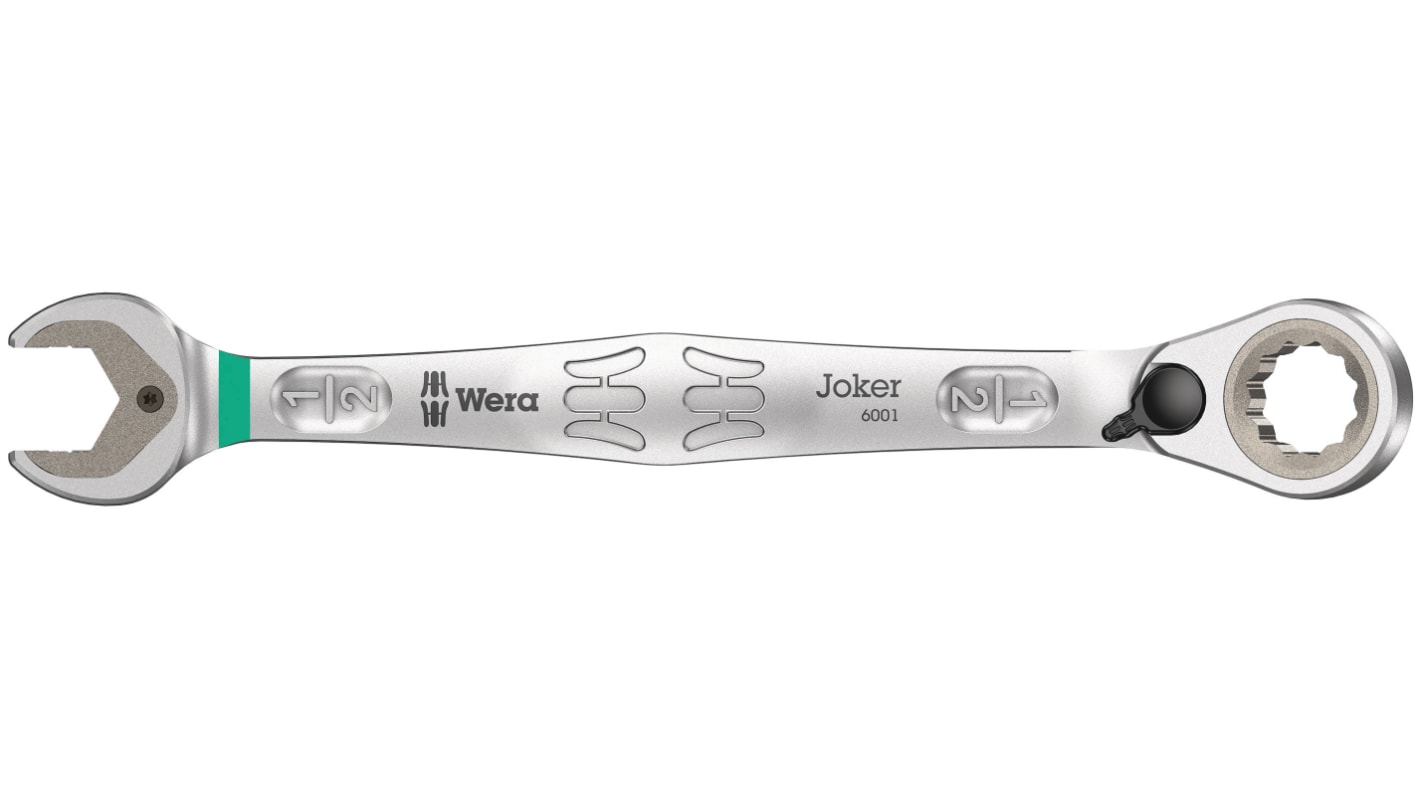 Wera Combination Ratchet Spanner, Imperial, Double Ended, 171 mm Overall