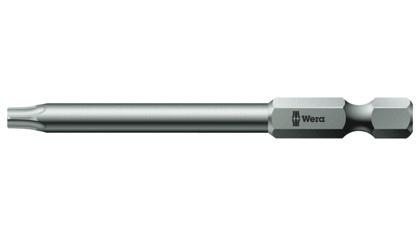Wera Torx Screwdriver Bit, T15 Tip, 70 mm Overall