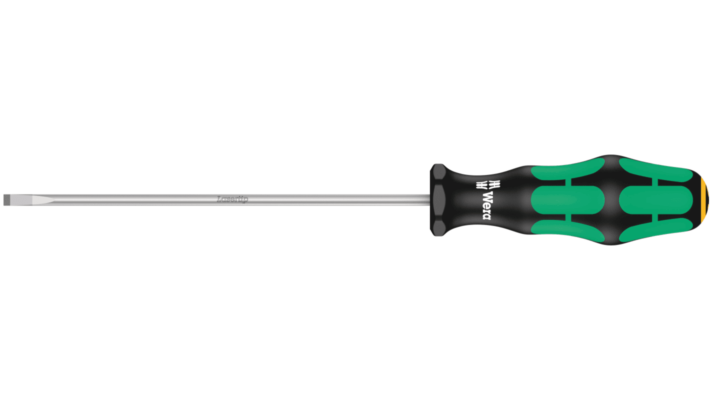 Wera Slotted Screwdriver, 4 mm Tip, 150 mm Blade, 248 mm Overall