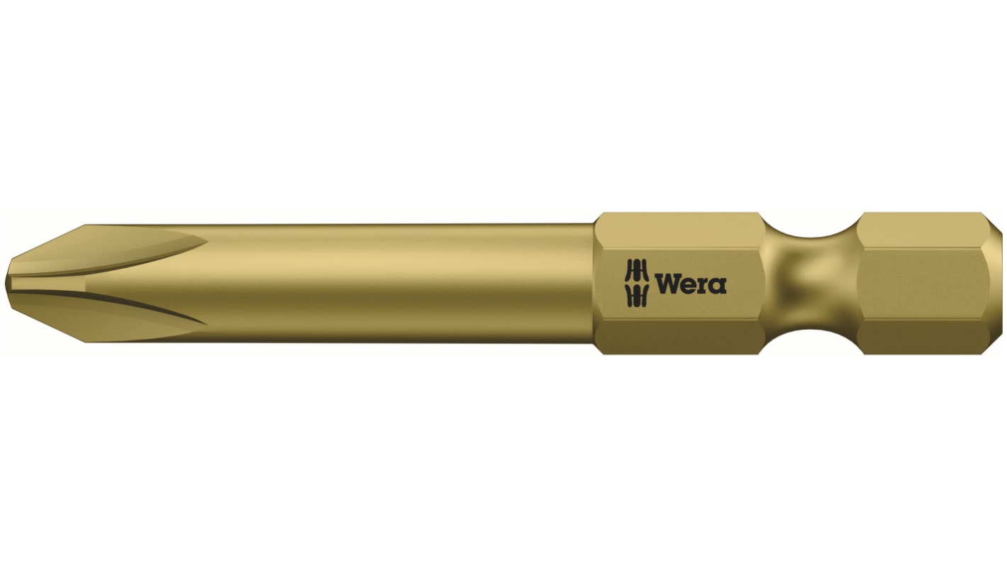 Wera Phillips Screwdriver Bit, PH0 Tip, 70 mm Overall