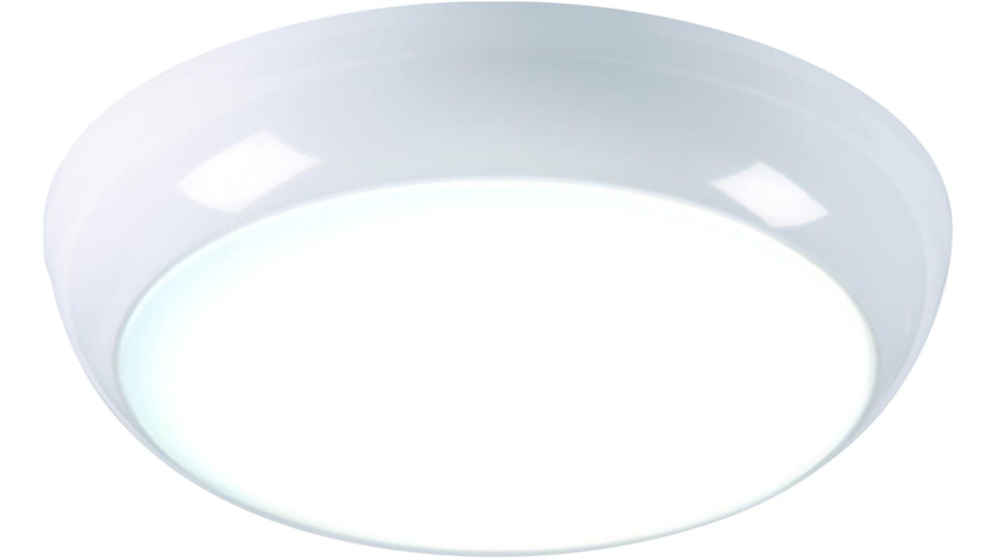Knightsbridge Round LED Bulkhead Light, 14.2 W, 230 V ac, Lamp Supplied, IP44, TPB
