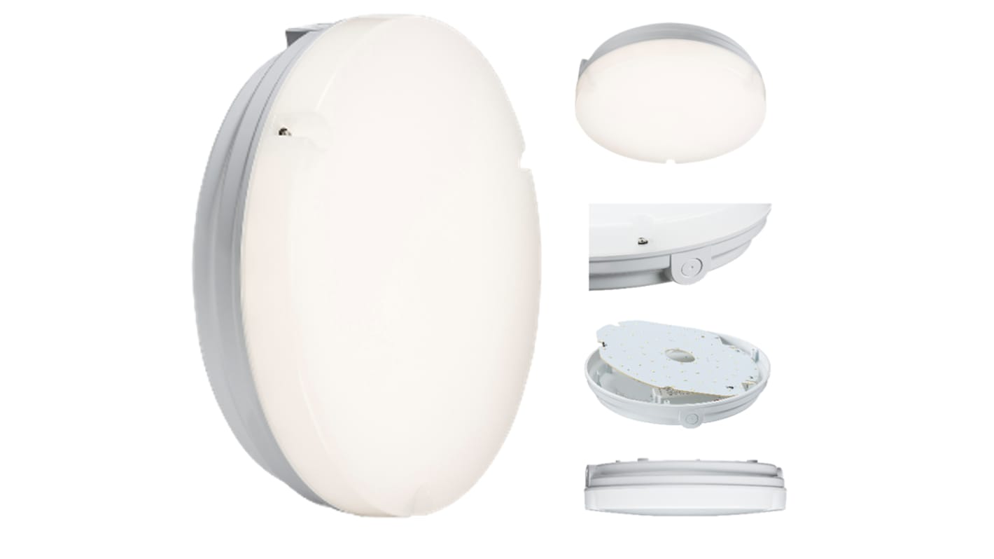 Hublot luminaire, Knightsbridge LED 14 W 230 V Blanc froid IP65 Polycarbonate Diffuseur Opale