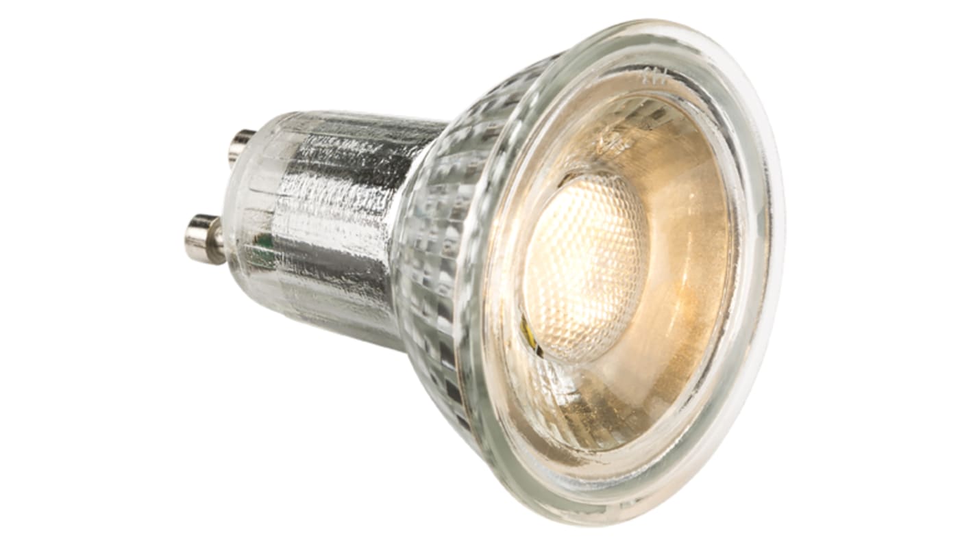 LED-es fényvető izzólámpa 5 W, GU10, 2800K, meleg fehér, halványítható, 50mm Ø