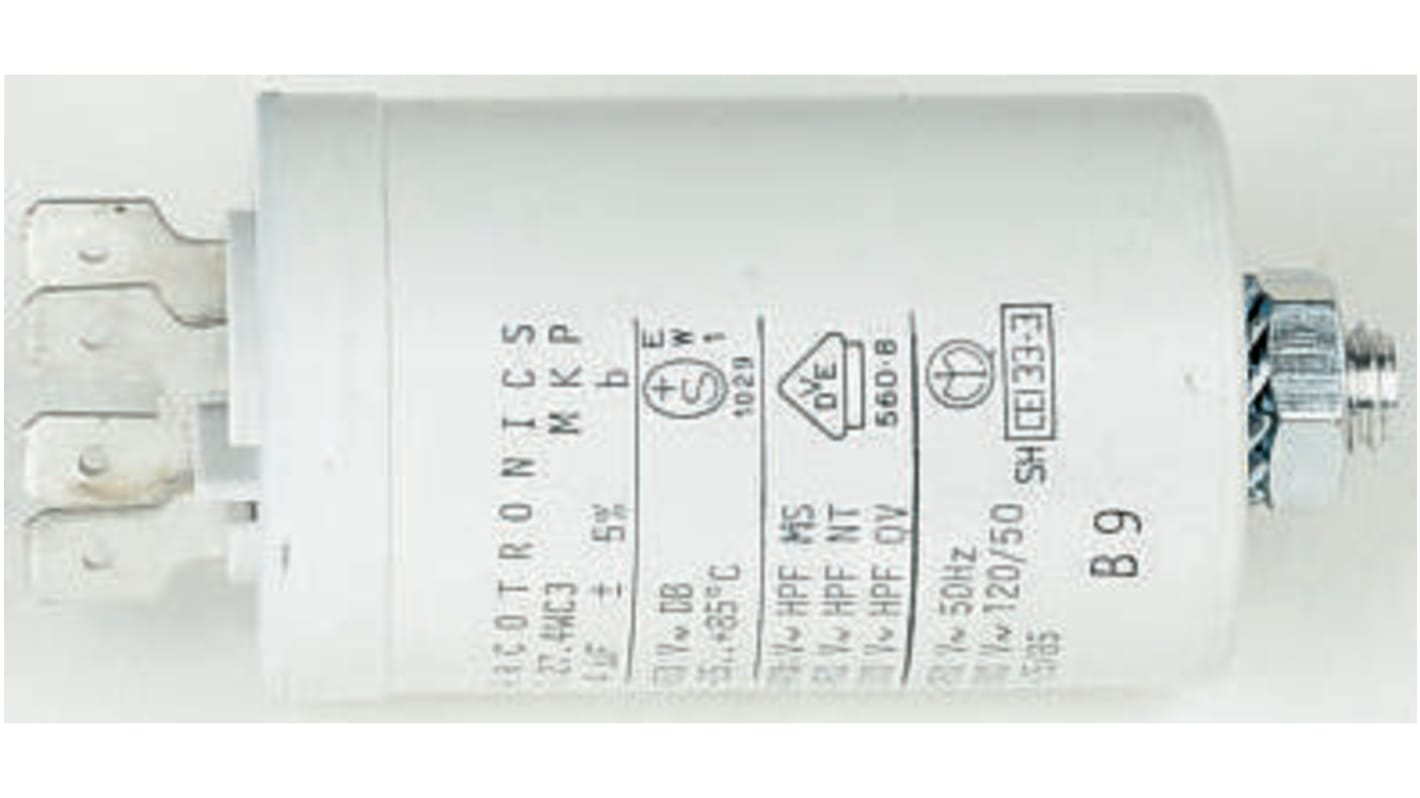 KEMET C27 Metallised Polypropylene Film Capacitor, 470V ac, ±5%, 18μF, Chassis Mount