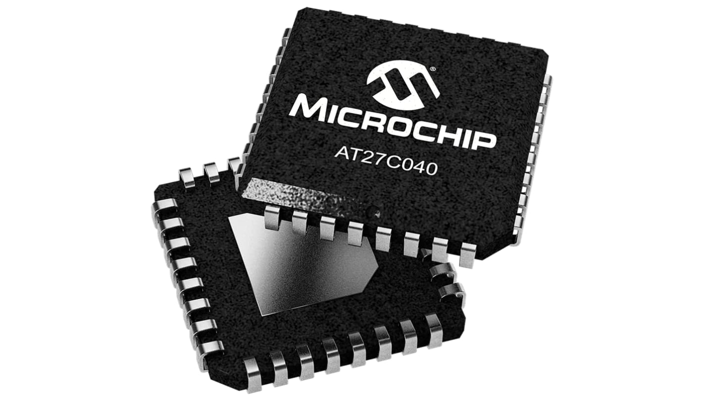 AT27C040-90JU, EPROM 4Mbit 512 K x 8 bit 90ns, 32 ben, PLCC