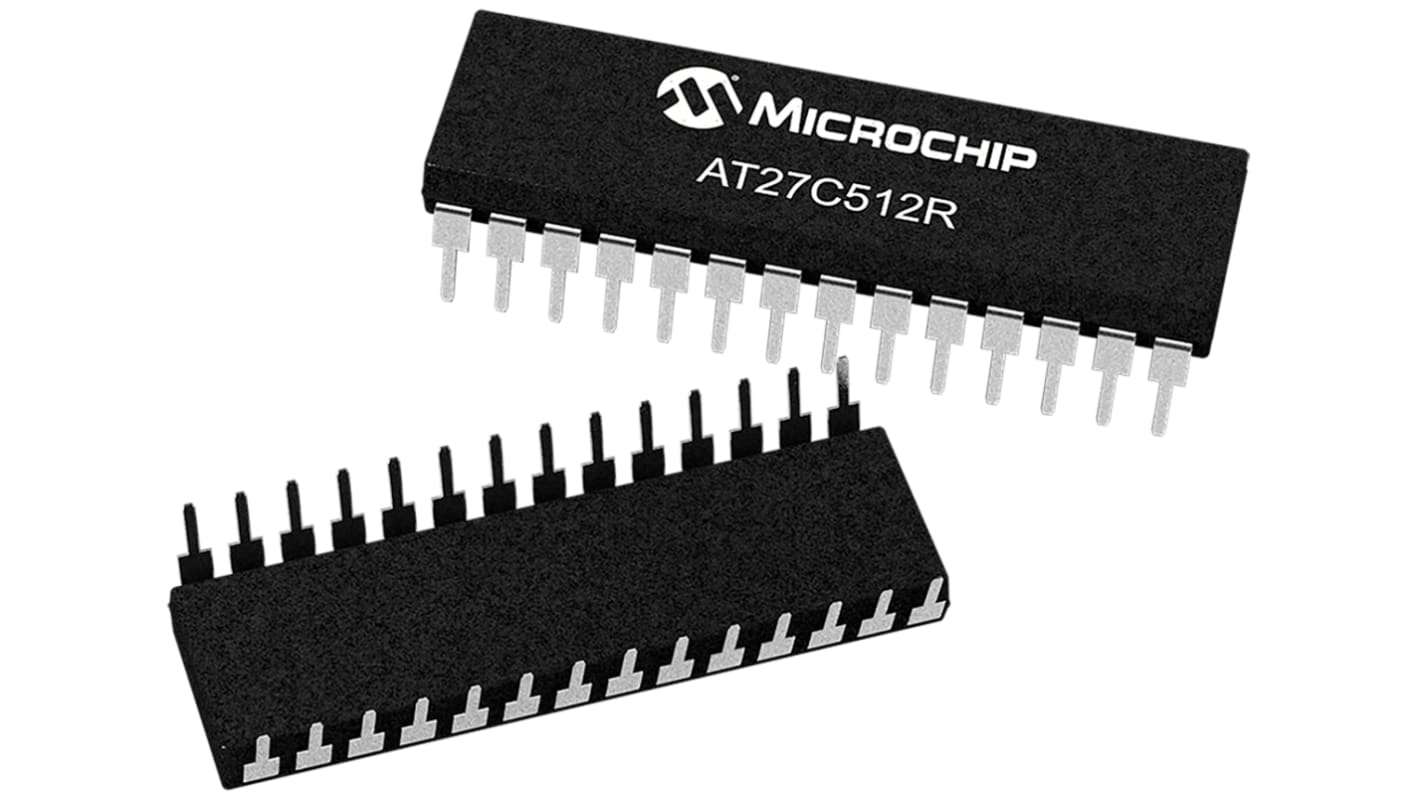 EPROM AT27C512R-45PU 512kbit, 64K x 8 bit, 45ns, 28-tüskés, PDIP