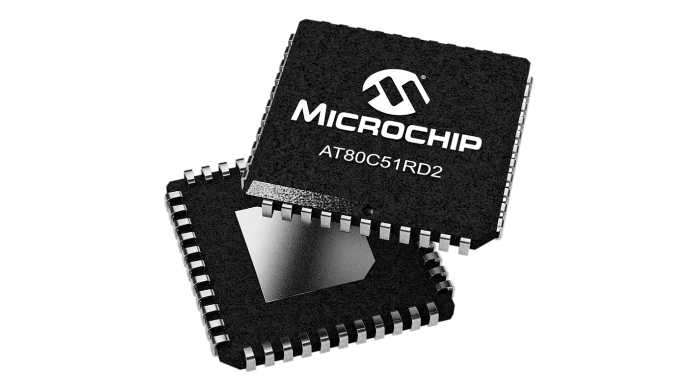 Microcontrollore Microchip, 80C51, PLCC, AT80, 44 Pin, Montaggio superficiale, 8bit, 40MHz