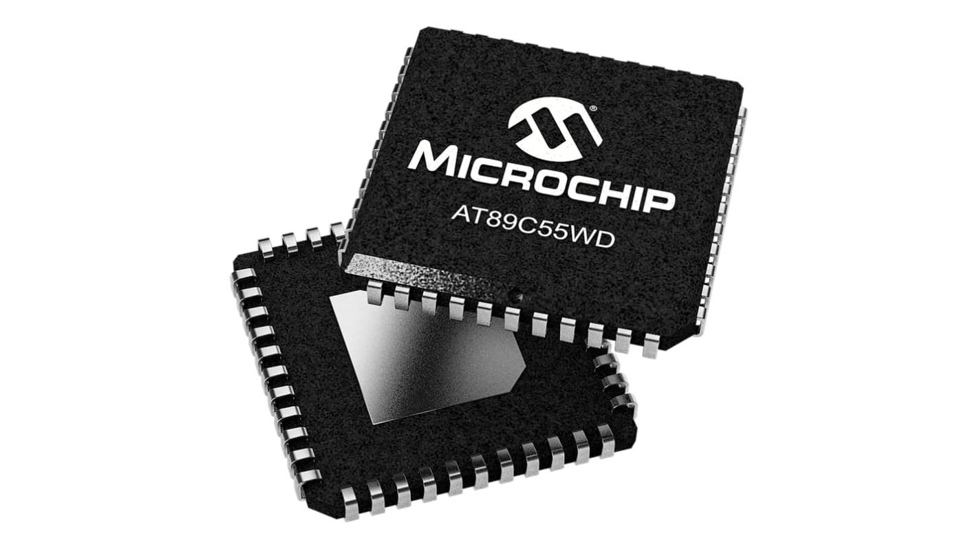 Microchip マイコン AT89, 44-Pin PLCC AT89C55WD-24JU