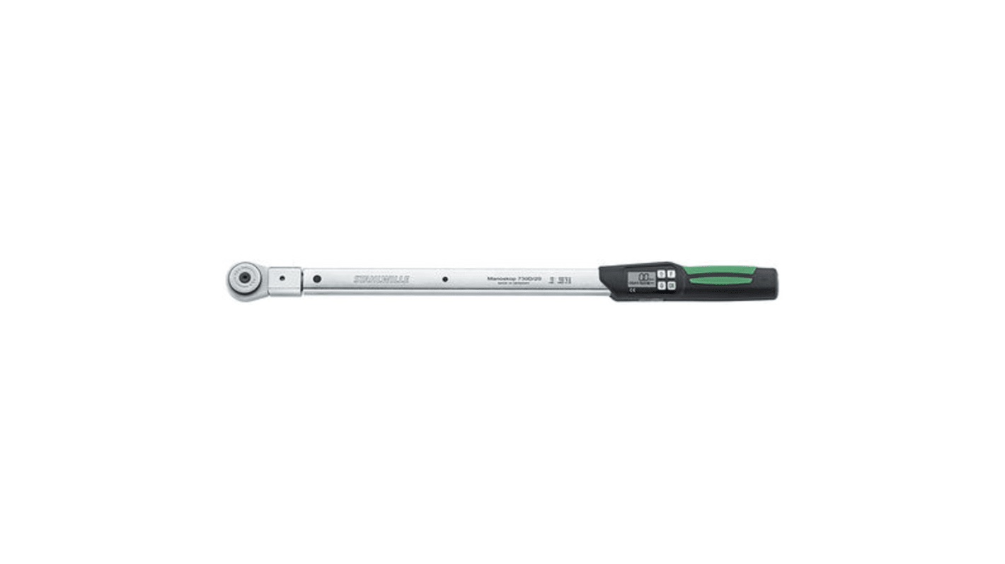 STAHLWILLE Digital Torque Wrench, 10 → 100Nm, 1/2 in Drive, Square Drive, 9 x 12mm Insert