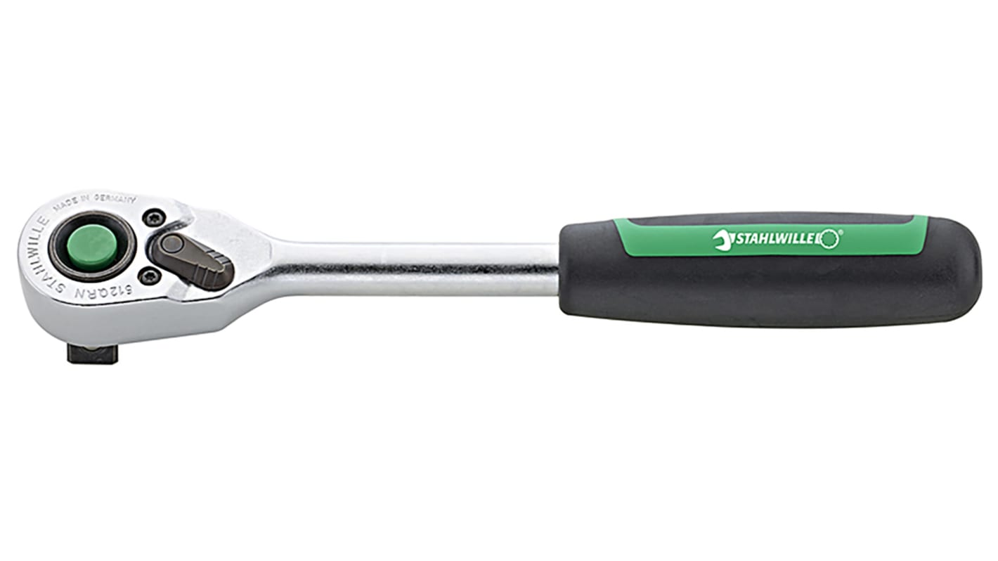 STAHLWILLE 1/2 in Square Ratchet with Ratchet Handle, 265.5 mm Overall