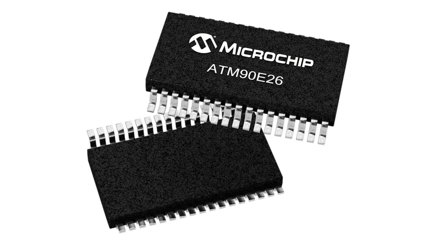 Microchip 16 bit Energy Meter IC 28-Pin SSOP, ATM90E26-YU-B