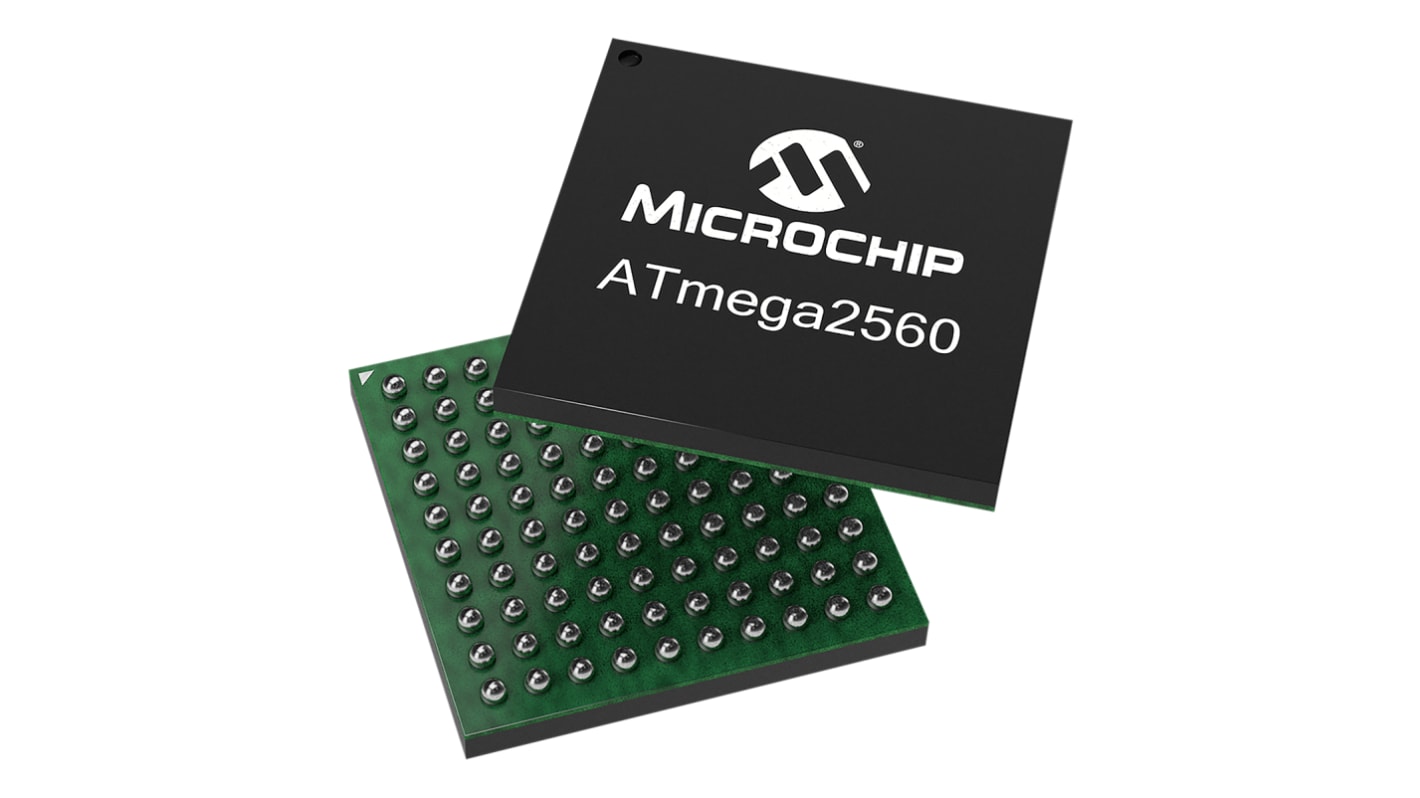 Microchip ATMEGA2560V-8CU, 8bit AVR Microcontroller, ATmega, 8MHz, 256 kB Flash, 100-Pin CBGA